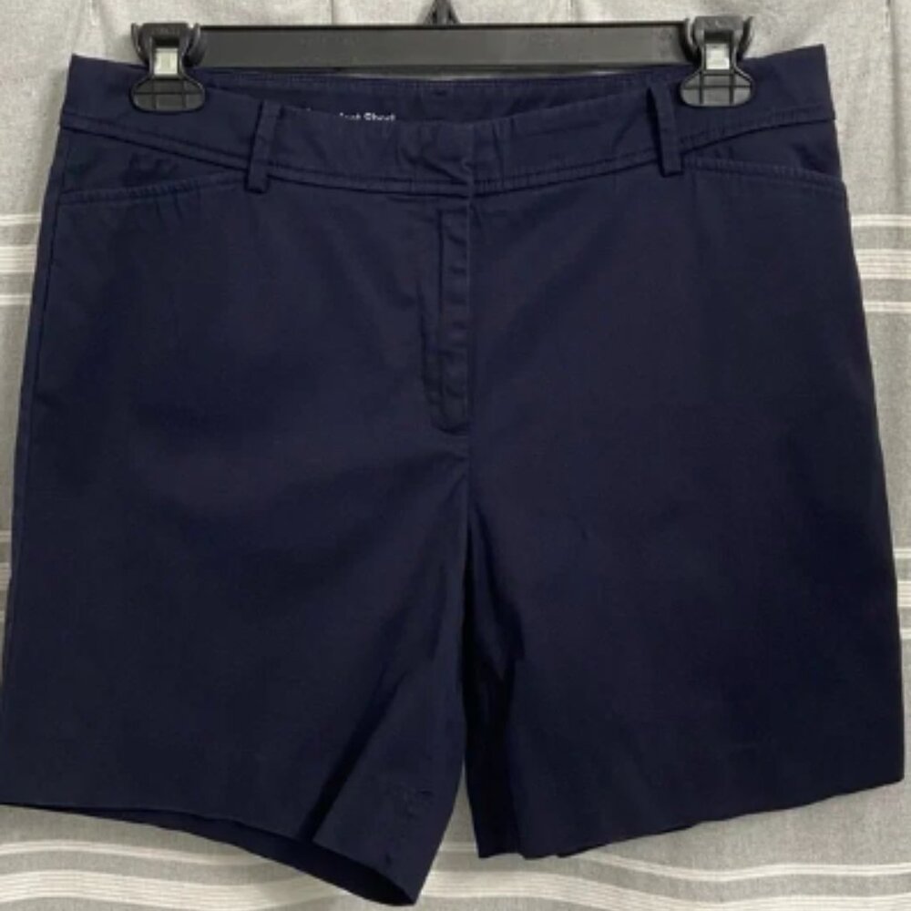 TALBOTS / "Perfect Short" Navy Blue Chino Shorts Size 12